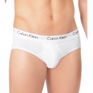 3 PACK Pánské Slipy Calvin Klein Cotton Stretch Hip Brief - bílé