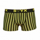Pánské boxerky Styx Sport Černé - žlutý pruh