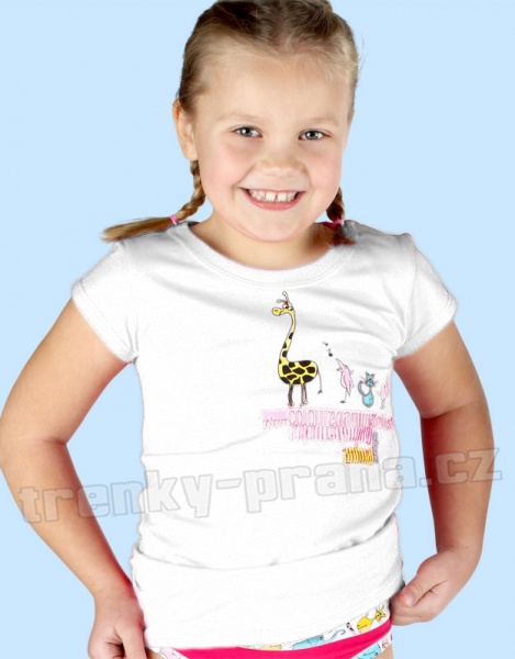 Dívčí tričko Gina Disco - bílá